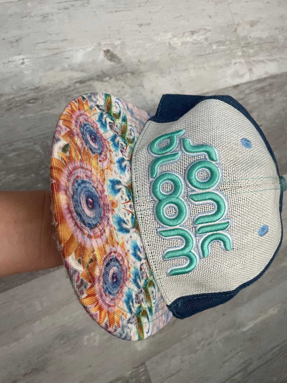 Grassroots Sonic Bloom Peacock Colorful Fitted Hat Custom Editions